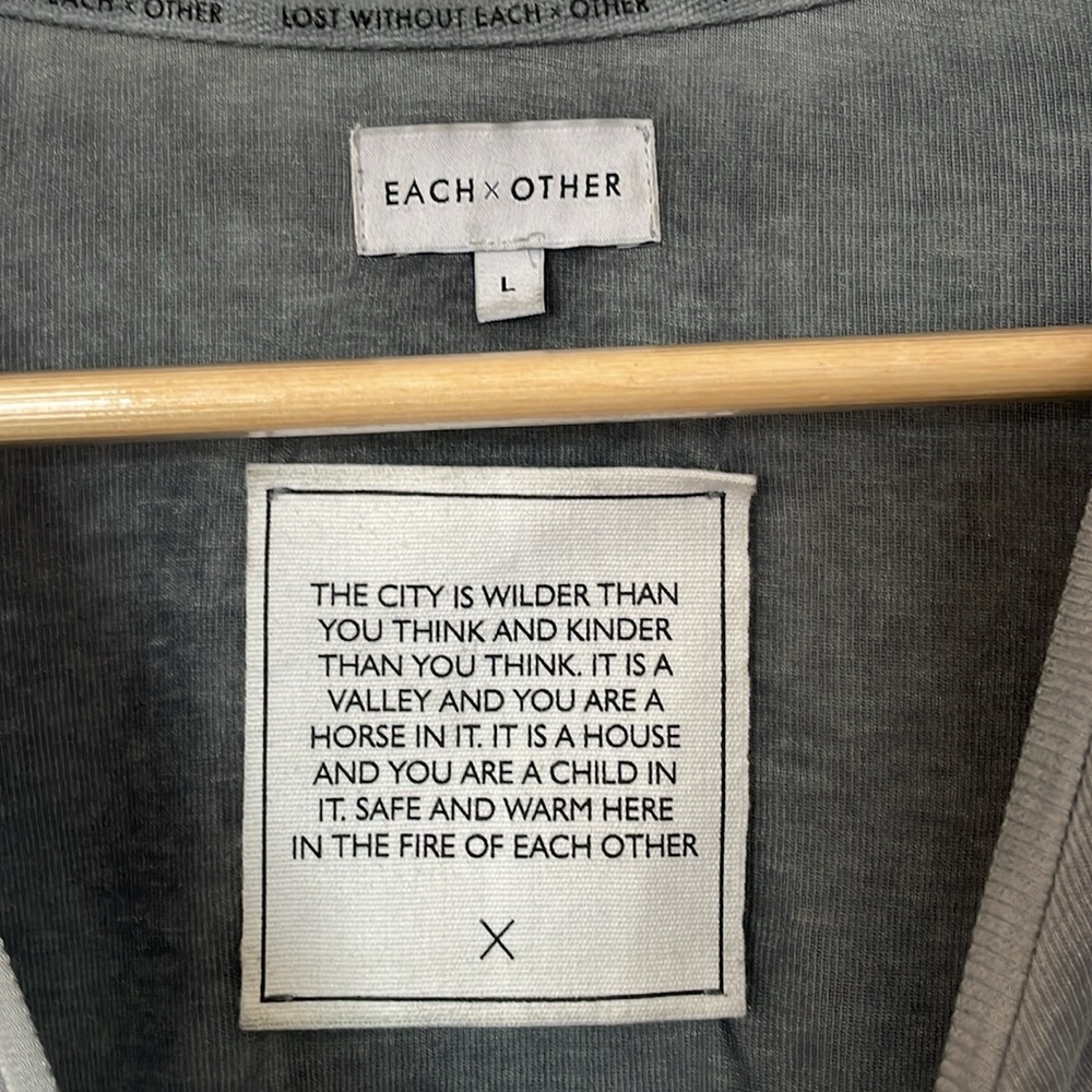 Each x Other Grey Long Sleeve Textured Crewneck- Large - Picture 4 of 9